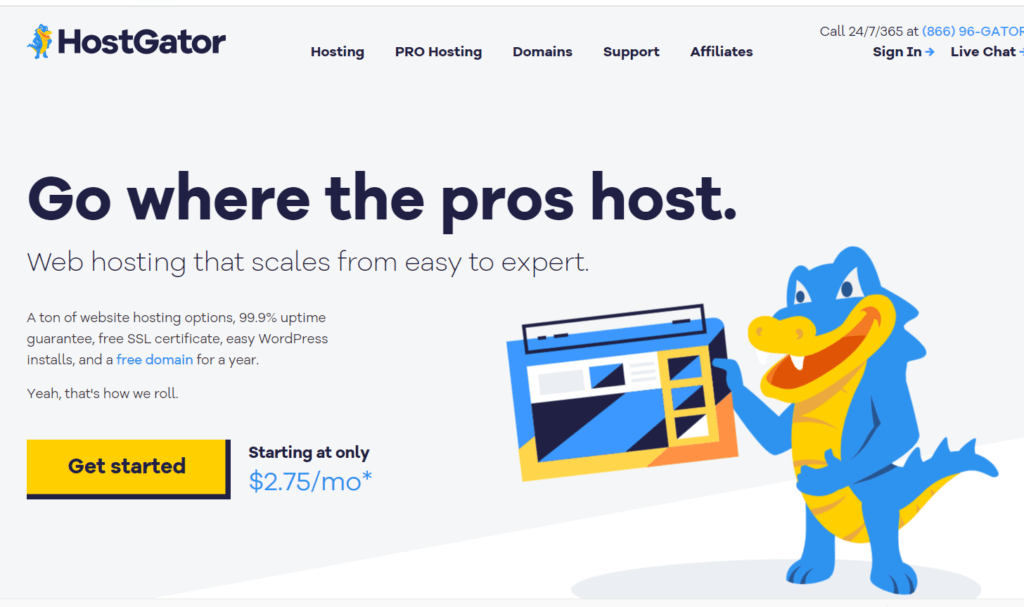 hostgator.com another hosting platform to host your website